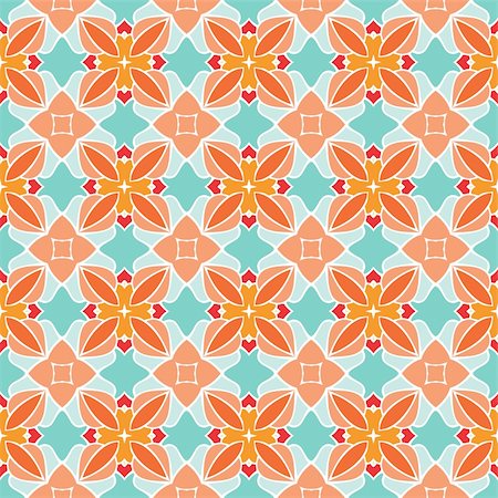simsearch:400-08336301,k - Seamless and elegant Baroque pattern with flowers in orange, green Photographie de stock - Aubaine LD & Abonnement, Code: 400-05363648