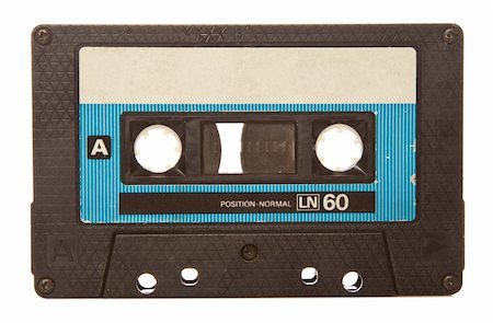 simsearch:400-05152359,k - Retro audio cassette isolated on a white background Foto de stock - Super Valor sin royalties y Suscripción, Código: 400-05363705