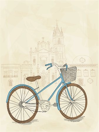 simsearch:400-08162631,k - Vector hand drawn bicycle Stock Photo - Budget Royalty-Free & Subscription, Code: 400-05375536