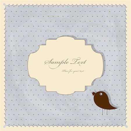 Vector vintage bizarre frame with bird Stock Photo - Budget Royalty-Free & Subscription, Code: 400-05375549