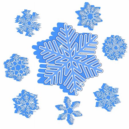 simsearch:400-04656297,k - Collection of various blue Christmas snowflakes Photographie de stock - Aubaine LD & Abonnement, Code: 400-05376714