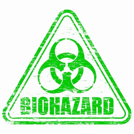 simsearch:400-05387363,k - Rubber stamp illustration showing "BIO-HAZARD" text and symbol. Also available as a Vector in Adobe illustrator EPS format, compressed in a zip file Stock Photo - Budget Royalty-Free & Subscription, Code: 400-05377083