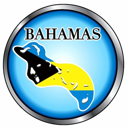 Vector Illustration for the Bahamas, Round Button. Stock Photo - Budget Royalty-Free & Subscription, Code: 400-05379228