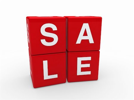 simsearch:400-05676771,k - 3d sale cube red discount word business Photographie de stock - Aubaine LD & Abonnement, Code: 400-05379272