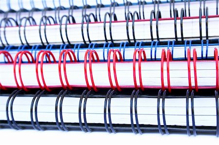 simsearch:400-03912552,k - Copybook stack isolated on white background. Stockbilder - Microstock & Abonnement, Bildnummer: 400-05379320