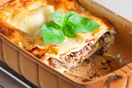 lasagne with minced turkey meat and tomatoes Stock Photo - Budget Royalty-Free & Subscription, Code: 400-05379905