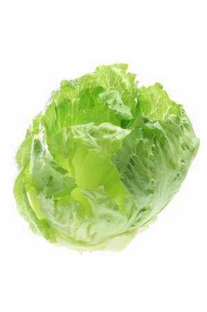 simsearch:400-05744513,k - Iceberg Lettuce on White Background Stock Photo - Budget Royalty-Free & Subscription, Code: 400-05370168