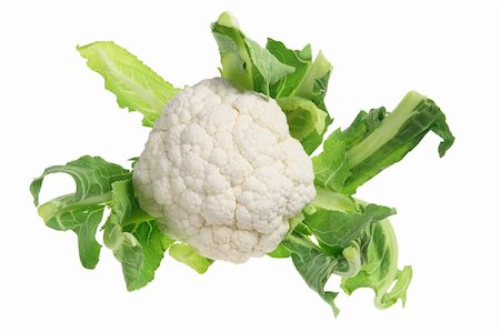 simsearch:400-05369257,k - Cauliflower on Isolated White Background Photographie de stock - Aubaine LD & Abonnement, Code: 400-05370197