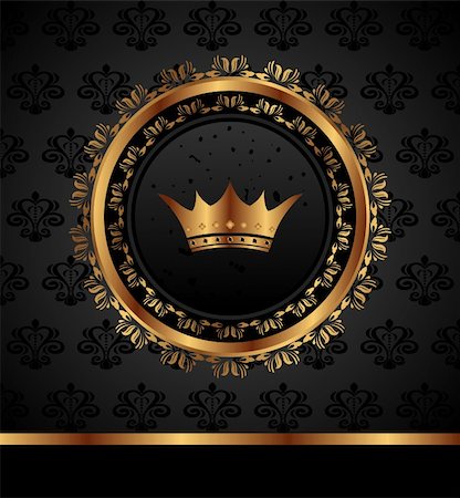 simsearch:400-04800809,k - Illustration royal background with golden frame - vector Stock Photo - Budget Royalty-Free & Subscription, Code: 400-05370746