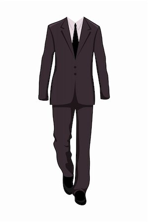 shirt and tie and jacket vector - Illustration male business suit, design elements - vector Stock Photo - Budget Royalty-Free & Subscription, Code: 400-05370759