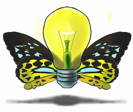 An illustration of a bulb, made at corel painter Stock Photo - Budget Royalty-Free & Subscription, Code: 400-05371502