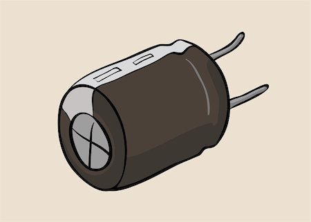 electrón - Hand drawn typical electrical component - capacitor Foto de stock - Super Valor sin royalties y Suscripción, Código: 400-05371722