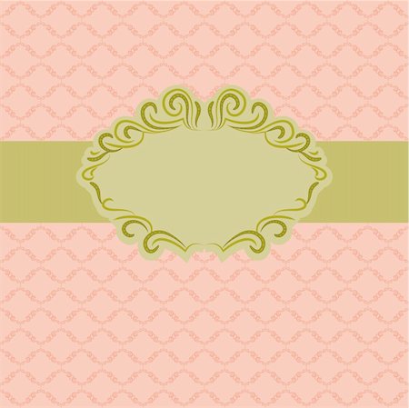 simsearch:400-05680613,k - Template frame design for greeting card . Background - seamless pattern. Photographie de stock - Aubaine LD & Abonnement, Code: 400-05371767