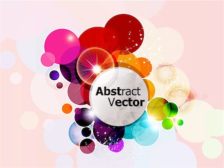 abstract colorful rainbow circle background vector illustration Stock Photo - Budget Royalty-Free & Subscription, Code: 400-05371780