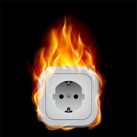 Realistic burning socket. Illustration on white background for design Stock Photo - Budget Royalty-Free & Subscription, Code: 400-05371854