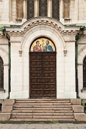 sofia - detail of bulgarian orthodox church door in sofia bulgaria Photographie de stock - Aubaine LD & Abonnement, Code: 400-05372005