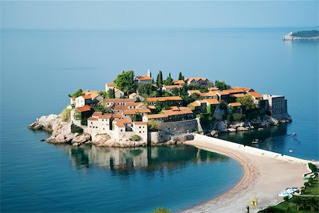 sveti stefan island resort in montenegro Stock Photo - Budget Royalty-Free & Subscription, Code: 400-05372008