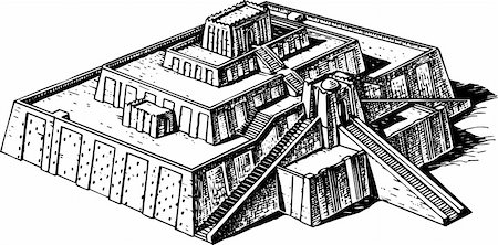 Ziggurat isolated on white Stock Photo - Budget Royalty-Free & Subscription, Code: 400-05372796