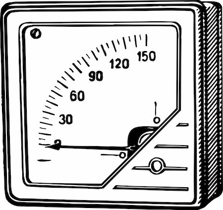 simsearch:400-06083987,k - Voltage meter isolated on white Foto de stock - Super Valor sin royalties y Suscripción, Código: 400-05373041