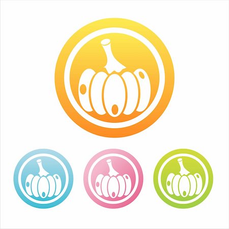 simsearch:400-05709481,k - set of 4 colorful pumpkin signs Stock Photo - Budget Royalty-Free & Subscription, Code: 400-05373090
