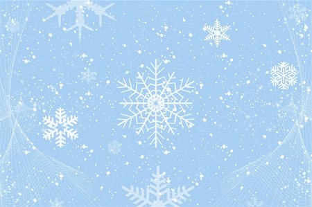 Abstract background of winter decoration with beautiful snowflakes Fotografie stock - Microstock e Abbonamento, Codice: 400-05373144