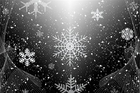 simsearch:400-05188308,k - Abstract background of winter decoration with beautiful snowflakes Stock Photo - Budget Royalty-Free & Subscription, Code: 400-05373149