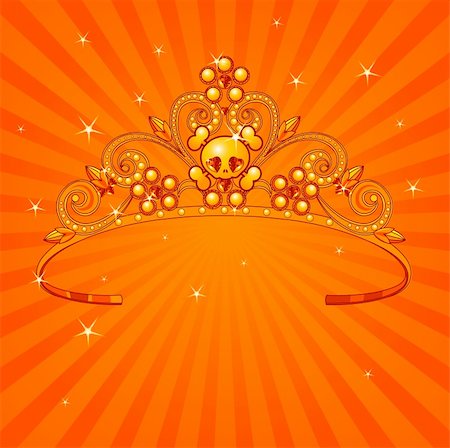 dazdraperma (artist) - Beautiful shining Halloween princess crown on radial background Photographie de stock - Aubaine LD & Abonnement, Code: 400-05373744