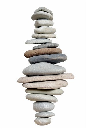pyramid with  stones on a white background Stock Photo - Budget Royalty-Free & Subscription, Code: 400-05373815