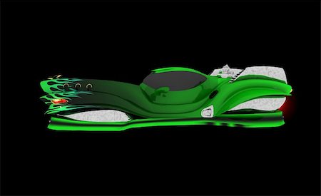 3d render of a futuristic hover car Foto de stock - Super Valor sin royalties y Suscripción, Código: 400-05373917