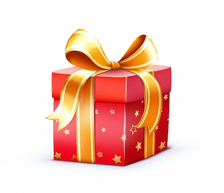 symbol present - Vector illustration of funky Christmas gift box isolated on white background Stock Photo - Budget Royalty-Free & Subscription, Code: 400-05373926