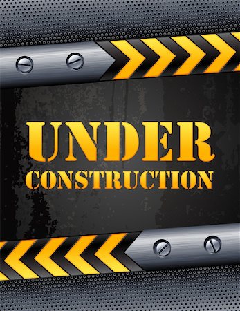 Vector illustration - Under construction background Stock Photo - Budget Royalty-Free & Subscription, Code: 400-05373939