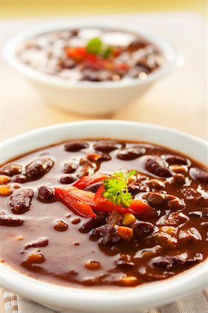 Chilli con carne with red pepper and parsley Stock Photo - Budget Royalty-Free & Subscription, Code: 400-05384537