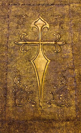 simsearch:400-06087640,k - Detail on the golden plated door on the church door. Stock Photo - Budget Royalty-Free & Subscription, Code: 400-05384826
