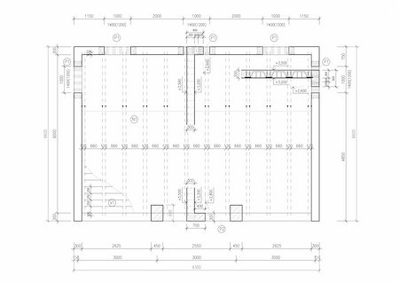 structural beam drawing - Construction drawing of a floor slab. Black and white vector illustration Stock Photo - Budget Royalty-Free & Subscription, Code: 400-05385071