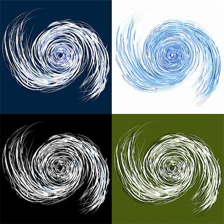 An image of a set of hurricane drawings. Stock Photo - Budget Royalty-Free & Subscription, Code: 400-05385510