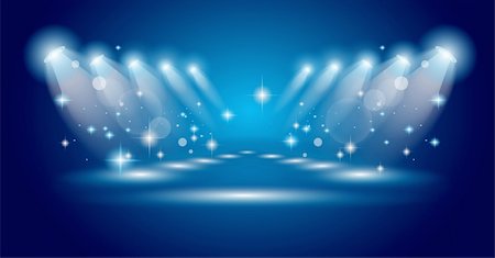 pop star - Magic Spotlights with Blue rays and glowing effect for people or product advertising. Every lights and shadow are transparent. Stock Photo - Budget Royalty-Free & Subscription, Code: 400-05385672