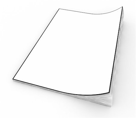 simsearch:400-04747535,k - Clean sheets paper in notepad on a white background Foto de stock - Super Valor sin royalties y Suscripción, Código: 400-05385759