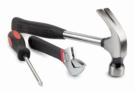 simsearch:625-01263851,k - Color photo of work tools in white Photographie de stock - Aubaine LD & Abonnement, Code: 400-05385789