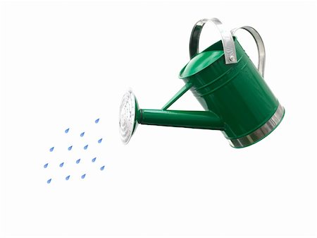 pouring water into a jug - A watering can isolated against a white background Stock Photo - Budget Royalty-Free & Subscription, Code: 400-05385830