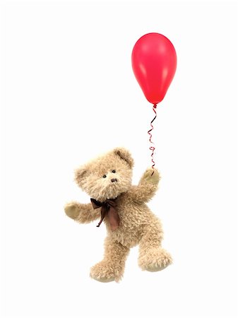 furry teddy bear - A teddy bear isolated against a white background Stock Photo - Budget Royalty-Free & Subscription, Code: 400-05385859