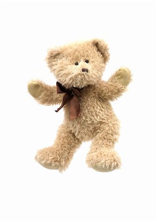 furry teddy bear - A teddy bear isolated against a white background Stock Photo - Budget Royalty-Free & Subscription, Code: 400-05385865