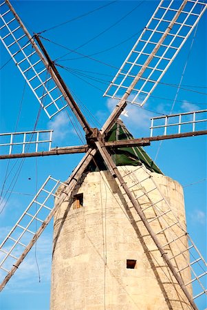 old stone windmill on gozo island in malta Stock Photo - Budget Royalty-Free & Subscription, Code: 400-05386159