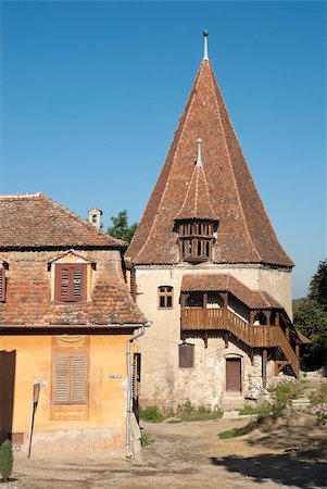 sighisoara - sighisoara romania, traditional transylvanian architecture Photographie de stock - Aubaine LD & Abonnement, Code: 400-05386251