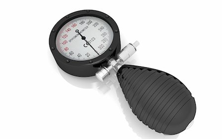 sphygmomanometer Isolated on white background Stock Photo - Budget Royalty-Free & Subscription, Code: 400-05386349
