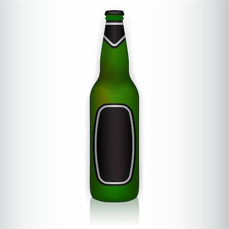 Vector illustration of a glass bottle with stickers Photographie de stock - Aubaine LD & Abonnement, Code: 400-05386865