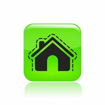protection vector - Vector illustration of modern icon depicting a house protection Stock Photo - Budget Royalty-Free & Subscription, Code: 400-05386917
