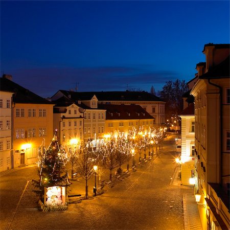 prague christmas - Kampa at night, Prague, Czech Republic Stock Photo - Budget Royalty-Free & Subscription, Code: 400-05387048