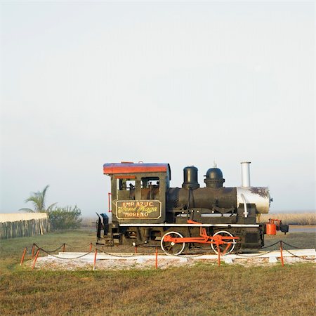memorial of steam locomotive, René Fraga sugar factory, Cuba Stock Photo - Budget Royalty-Free & Subscription, Code: 400-05387194