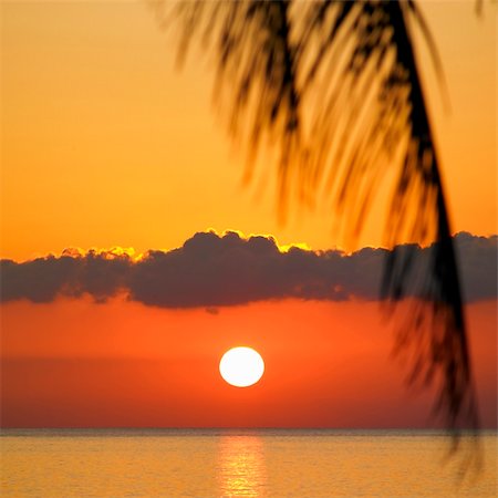 simsearch:400-05362108,k - sunset over Caribbean Sea, Maria la Gorda, Pinar del Rio Province, Cuba Stock Photo - Budget Royalty-Free & Subscription, Code: 400-05387231