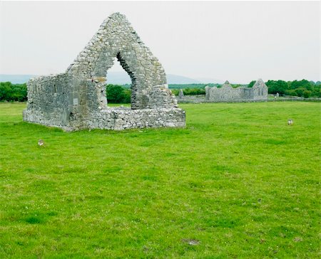 simsearch:400-05379613,k - ruins of Kilmacduagh Monastery, County Galway, Ireland Stock Photo - Budget Royalty-Free & Subscription, Code: 400-05387290